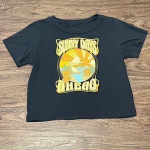 Forget Me Not Cropped Tshirt Sunny Days Ahead X-Large